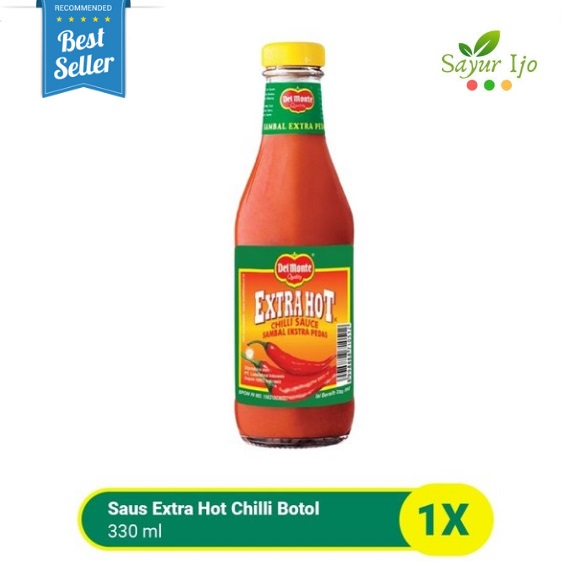

Delmonte Extra Hot Chilli Sauce 330 ML / Botol Bumbu Saus Cabe Ekstra Pedas Instant Premium