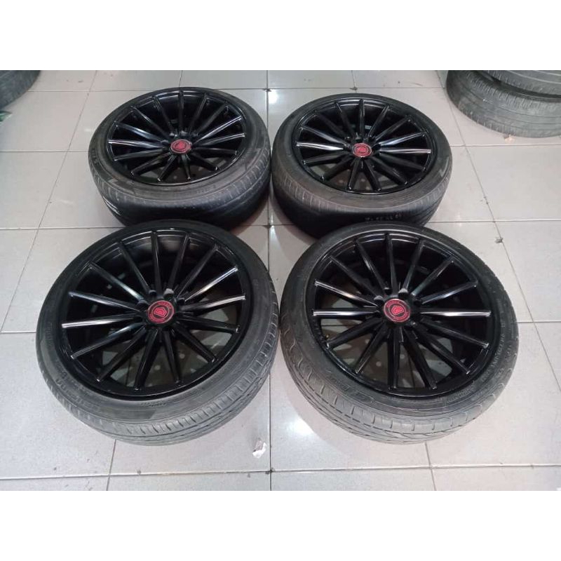 Velg Mobil Bekas Tampilan Concave Racing Vossen Vps Ring 17 Lebar 7,5/8,5 Hole 4 x 100 dan 4 x 114,3