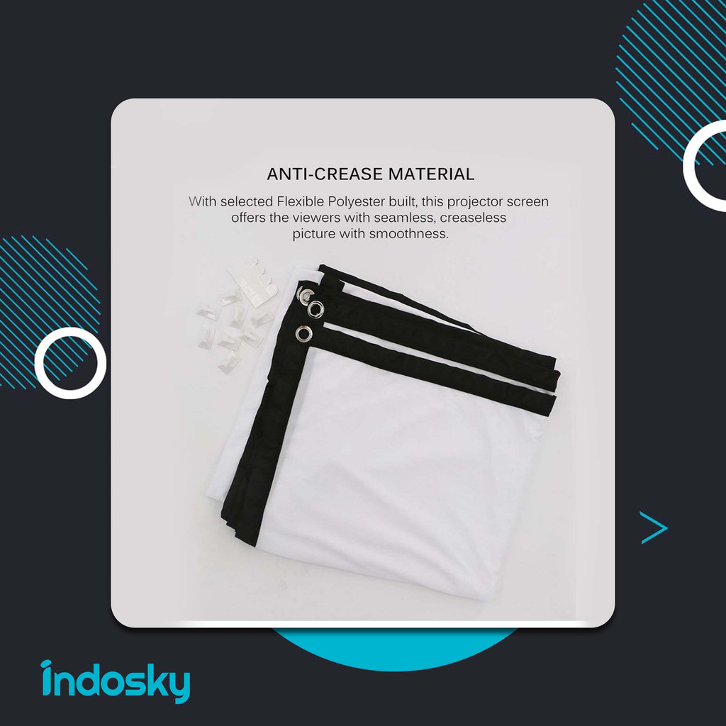 Layar Proyektor Portable 120 Inch | Simple Screen Projector | Projector Screen Portable Original