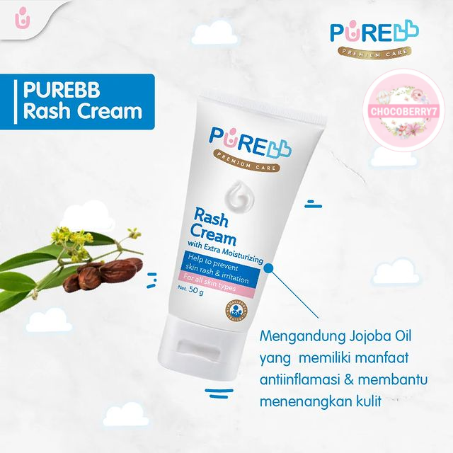 Pure BB Rash Cream Baby 50 gr / Krim Anti Ruam Bayi - PureBB Pure Baby PureKids Kids 50g