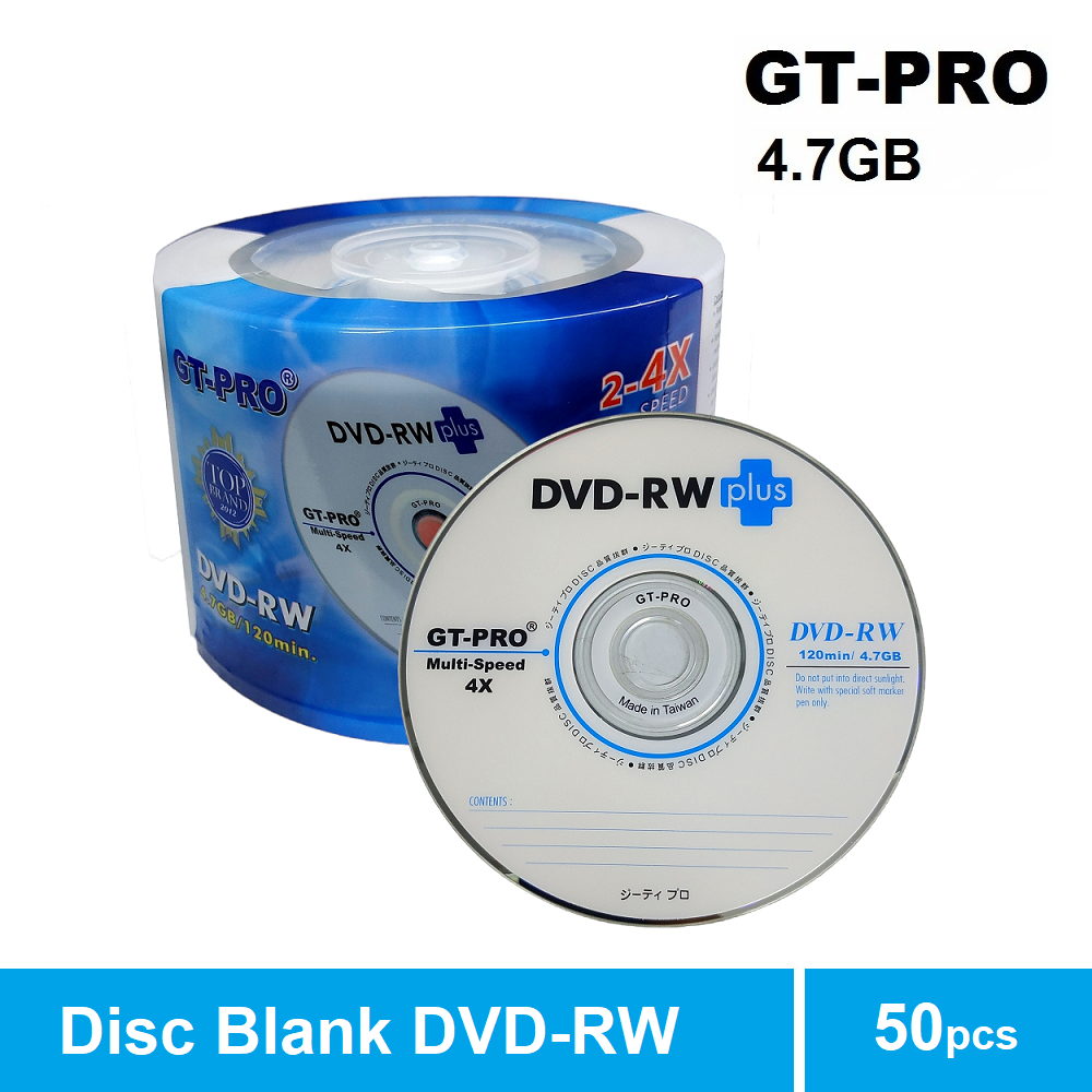 DVD Kosong / Disc Blank GT-Pro DVD-RW Plus isi 50pcs