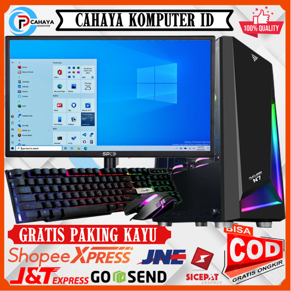 Pc Paket Hemat Intel i5 Ram 8GB HDD 500Gb Monitor 19 Inch Free Wifi Garansi