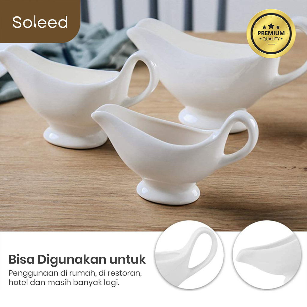 GRAVY SAUCE BOAT CERAMIC | TEMPAT SAUS STEAK KERAMIK
