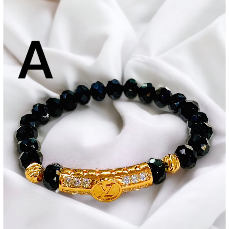gelang tangan wanita //gelang kristal segi enam //perhiasan //gelamg