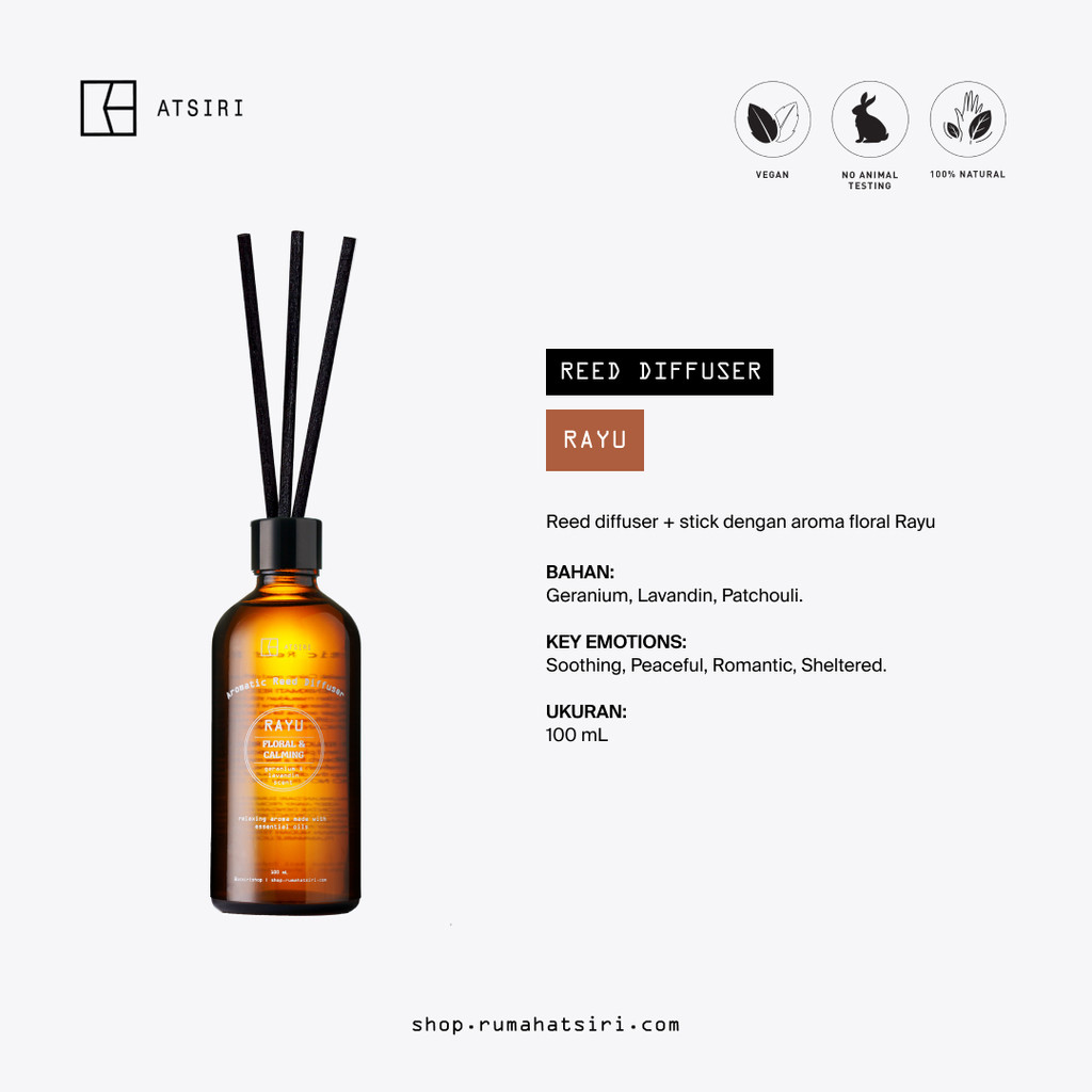 Rumah Atsiri Rayu Reed Diffuser