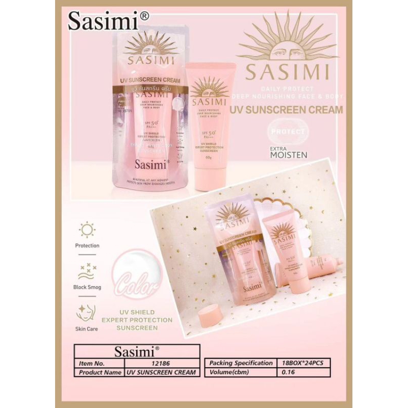 PROMO!! SUNSCREEN SASIMI SPF 50 UV SUNSCREEN CREAM 12186