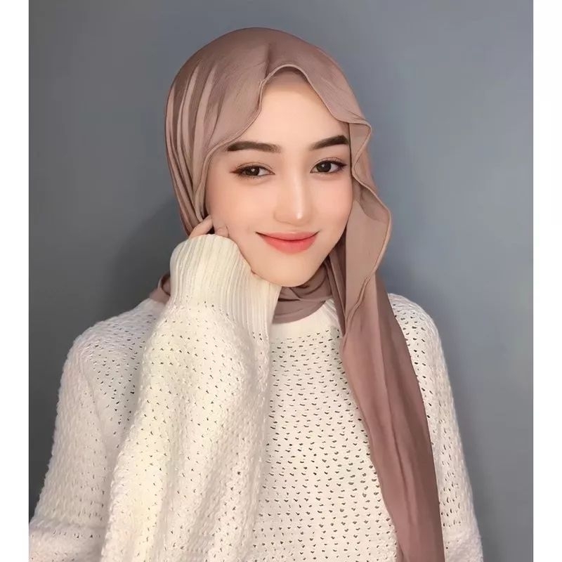 Pashmina Kaos Meleyot Malaysia / Pasmina kaos Jersey  turkey Premium Flowy Turki shawl meleyot vayaon hijab