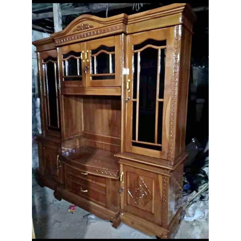 bufet tv paris kayu jati berkualitas