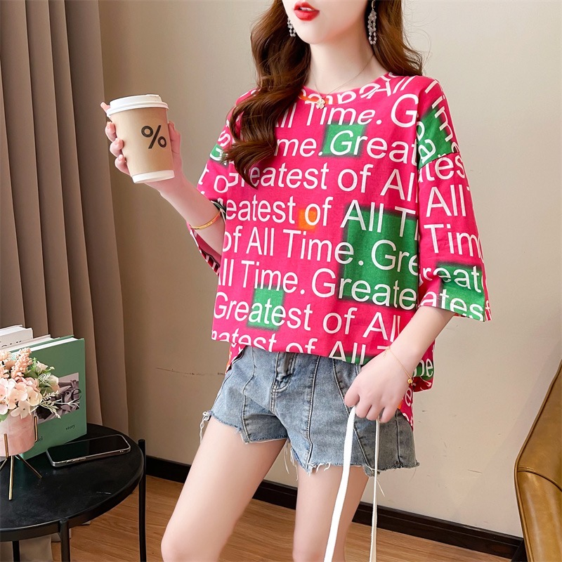 THISTLE - Oversize Tee Tshirt Wanita Model Longgar Motif All Greatest Time