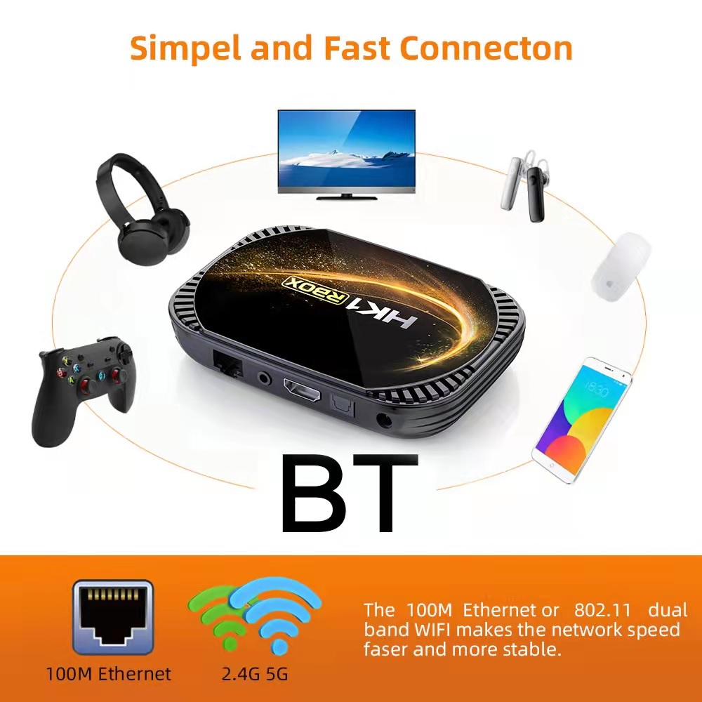 HK1 RBOX X4S - Android 11 Smart Android TV Box 8K - RAM 4GB ROM 64GB