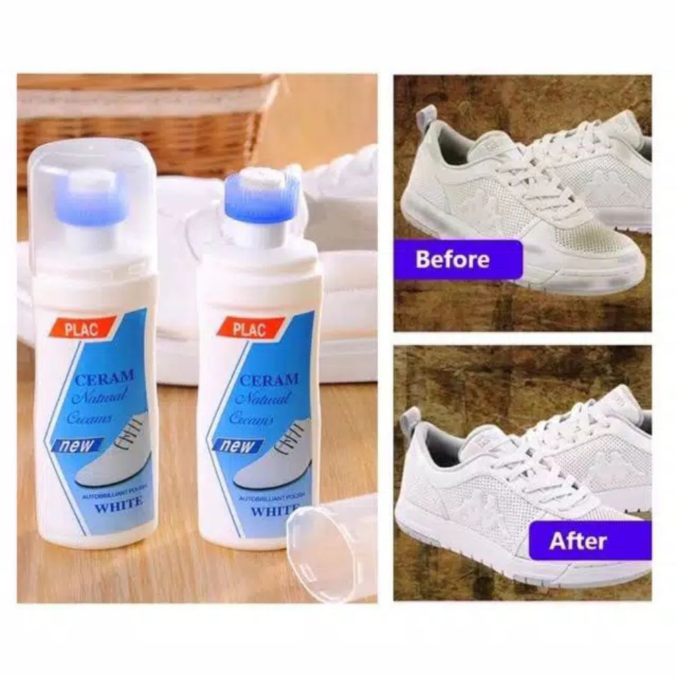 Cairan Pembersih dan Pemutih Sepatu Putih / Shoe Cleaner / Polish Semir Krim Ajaib Penghilang Noda Sneakers Shoes Remover