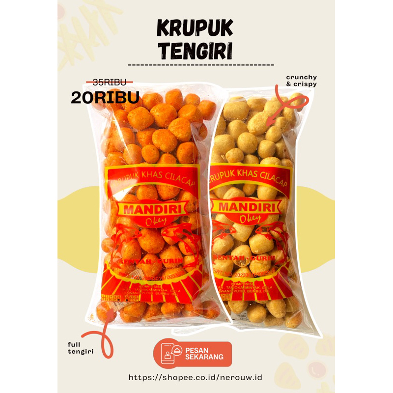 

Snack Makanan Ringan Krupuk Tengiri Kemasan Parsel