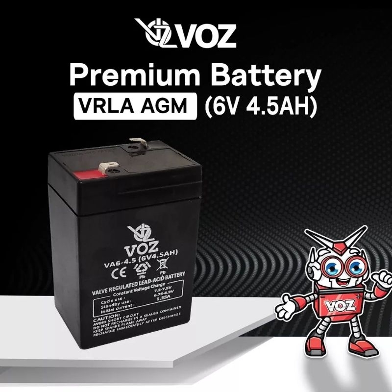 Aki kering voz 6V 4,5ah - vox 6v 4.5ah / aki timbangan 6v 4ah