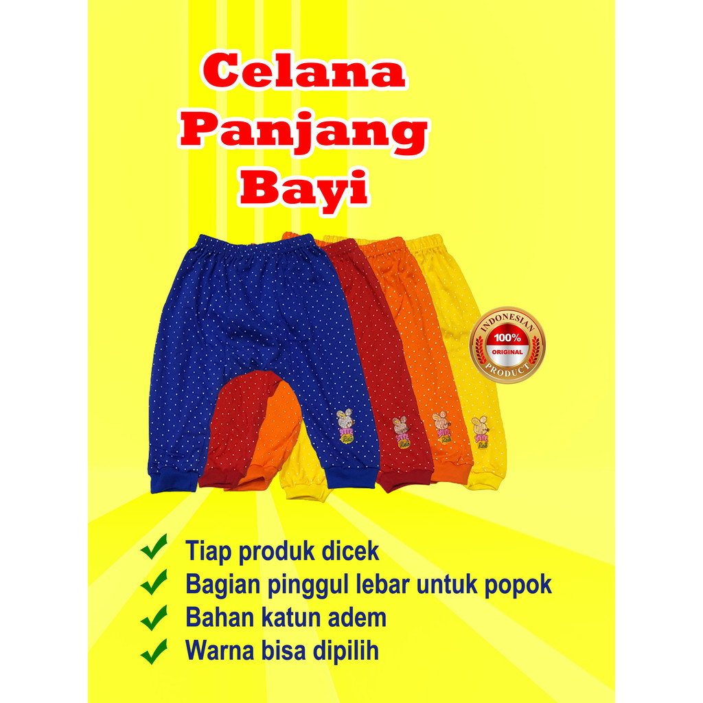 Celana panjang bayi 6-12 bln Celana katun Bisa Untuk Pakai Popok