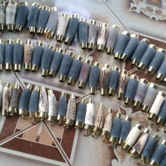 Handle hulu pisau herder cap garpu custome tanduk 8, 9, 10 inci