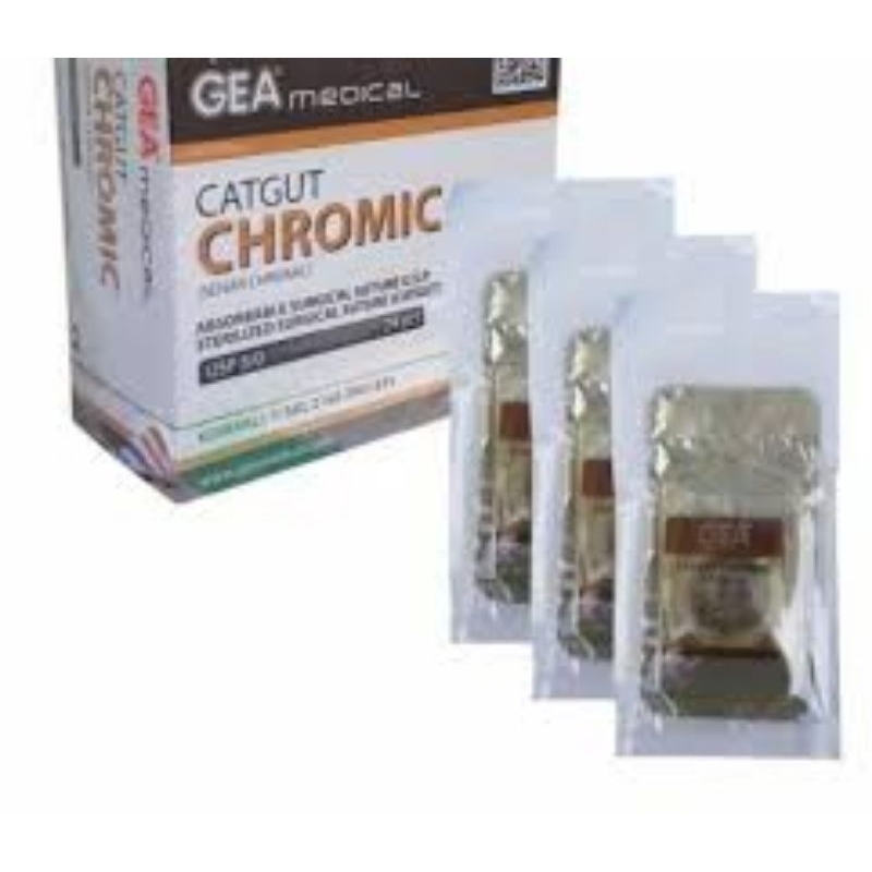 Catgut Chromic tanpa jarum