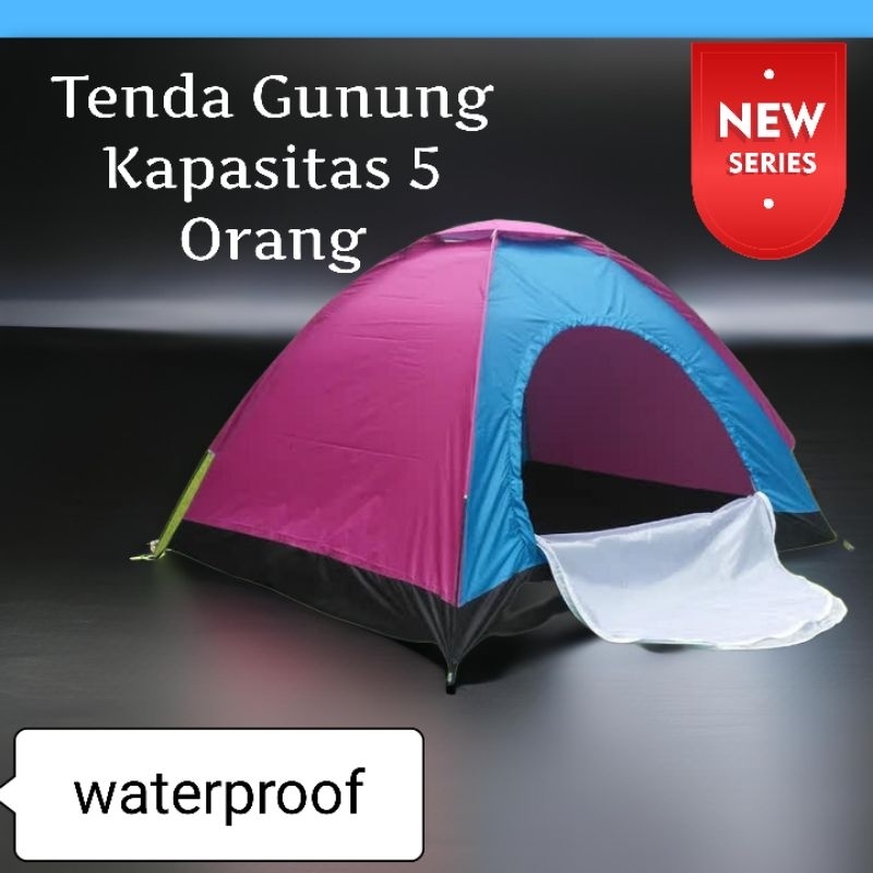 Tenda Camping Camo Waterproof Tenda Gunung Kapasitas 5 Orang