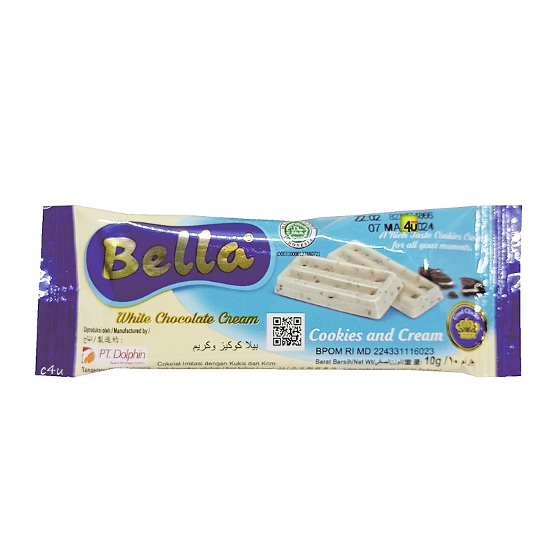 

Bella - Cookies and Cream White Chocolate Bar - 10 gr SACHET