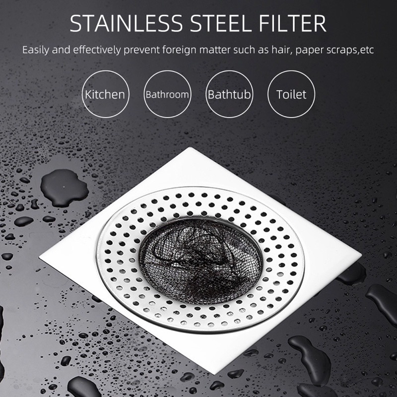 MJ88 Saringan Air Kamar Mandi Stainless Sink Filter Strainer Wastafel/Saringan Penutup Wastafel Bahan Stainless/Saringan Air Tempat Cuci Piring Stainless Steel Filter Strainer/Penutup Penyumbat Lubang Saringan Wastafel Stainless Steel Super Murah