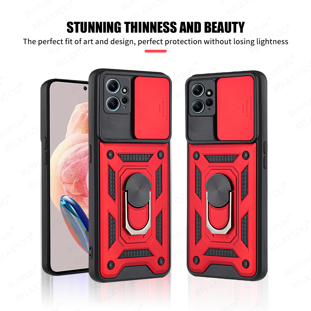 Xiaomi Redmi Note 12 4G  Case SLIDE ARMOR CAMERA PROTECTION Case Casing Hp Xiaomi Redmi Note 12 4G