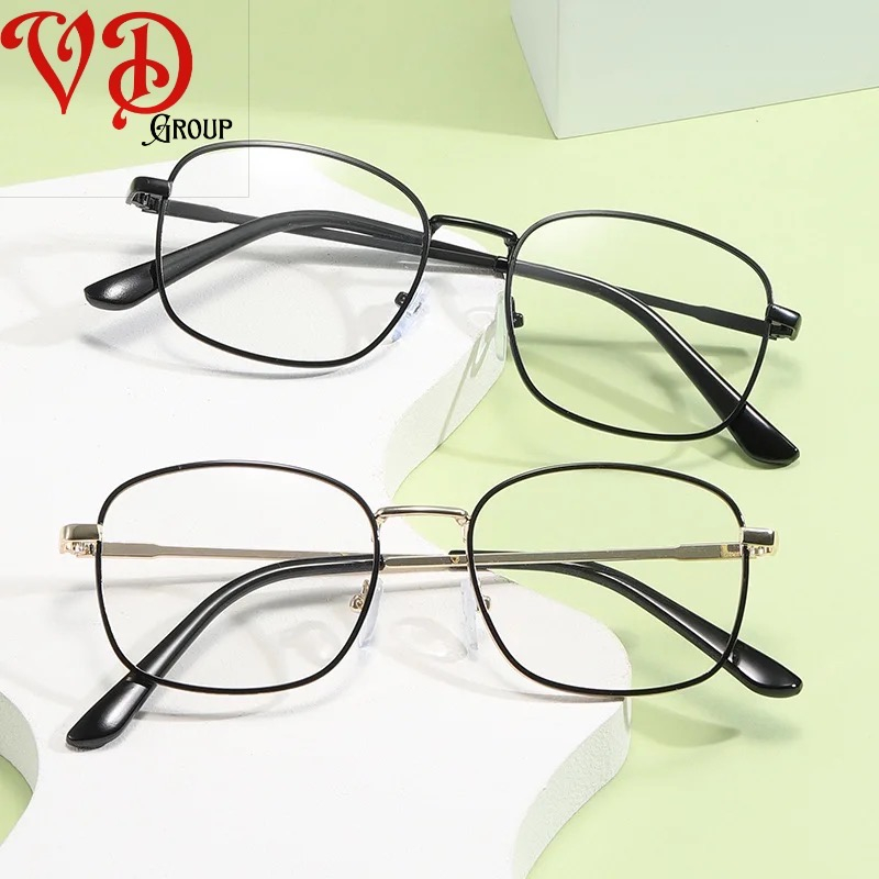 Kacamata Photocromic Frame Titanium Hijab Style Unisex Wanita Pria Korean Vintage FREE BOX DAN LAP B