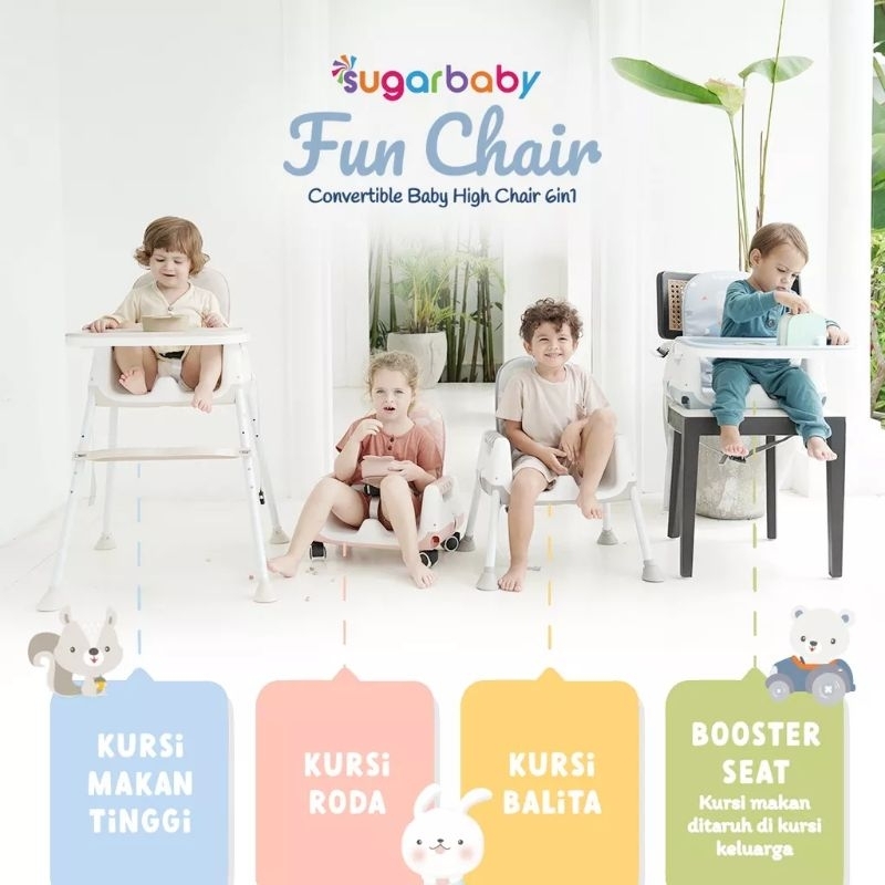 Sugarbaby My Chair 6 Growing Stages / Fun Chair / Classic Chair Sugar Baby Booster and High Chair