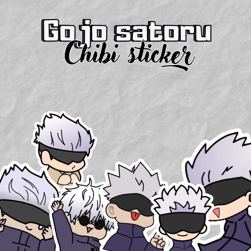 STICKER ANIME CHIBI GOJO SATORU (WATERPROOF)