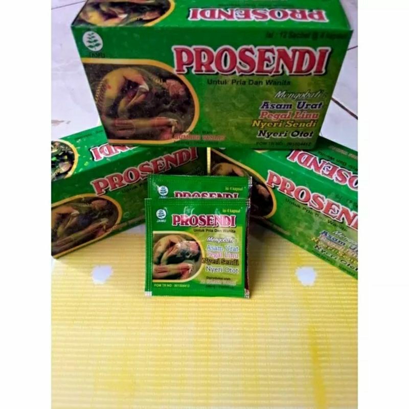 

prosendi kapsul asam urat pegal linu original 100%