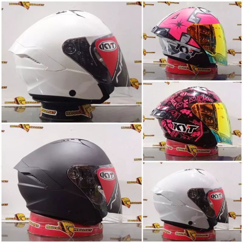 Helm KYT NFJ Plain Matt Black NFJ Hitam Doft Original