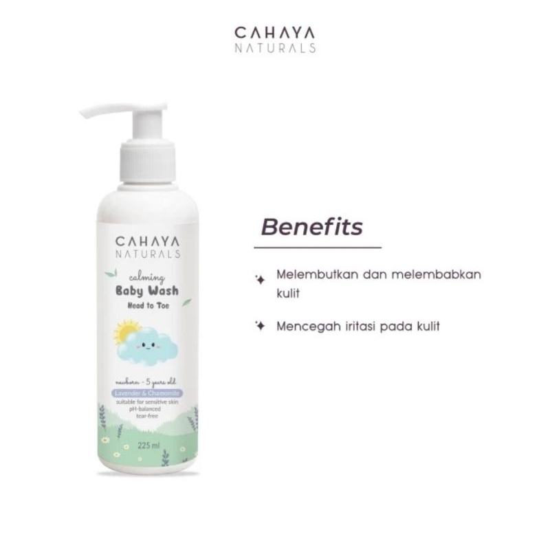 Cahaya Naturals Baby Calming Wash (Sensitive Skin) 225 ml - Sabun Mandi Bayi