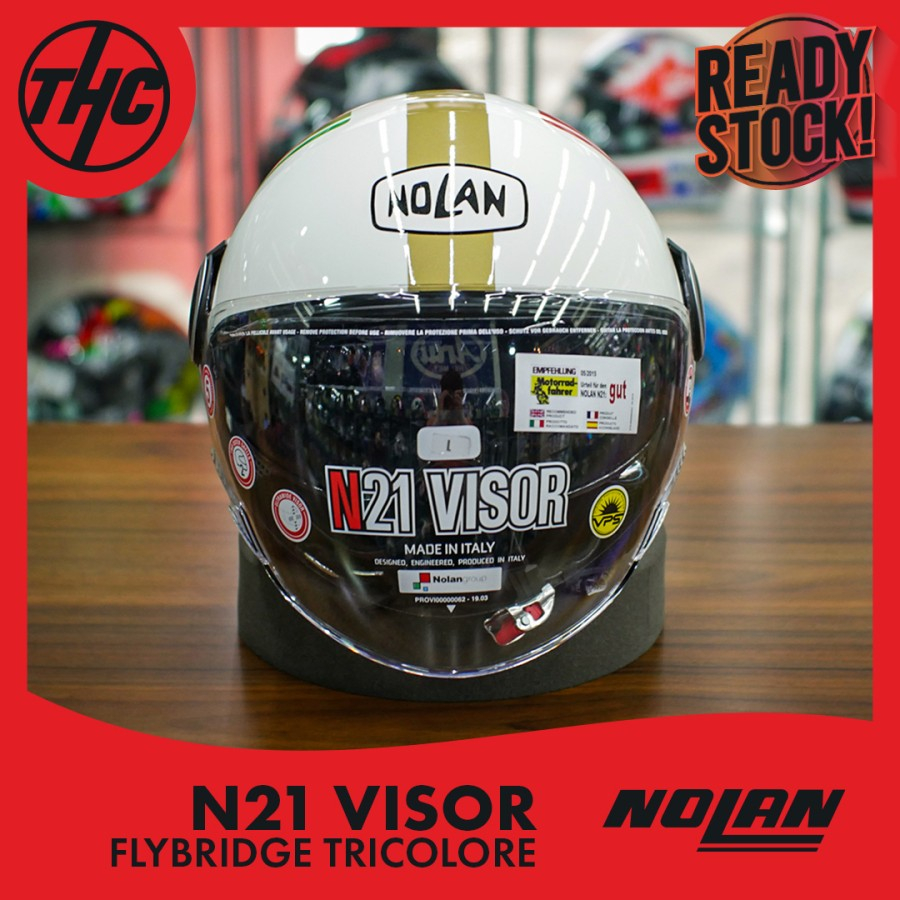 NOLAN N21 VISOR FLYBRIDGE TRICOLORE ITALY HELM CLASSIC N-21 HALF FACE
