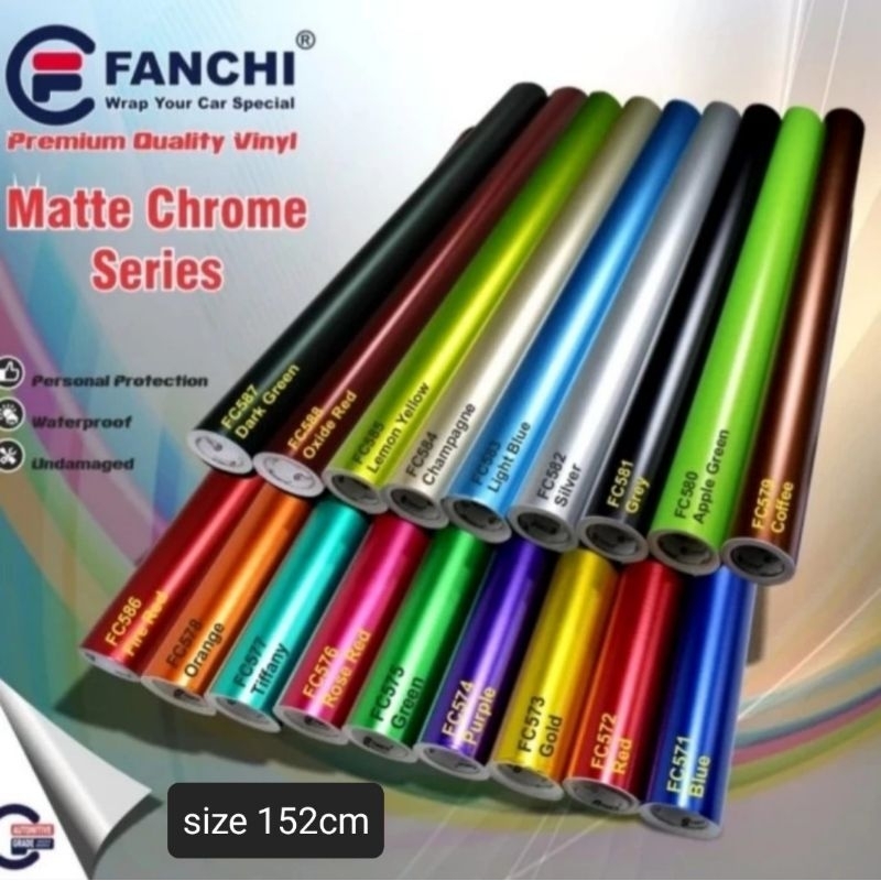 152cm Sticker Fanchi Matt Chrome Metallic Matte SERIES Premium Wrap 152cm