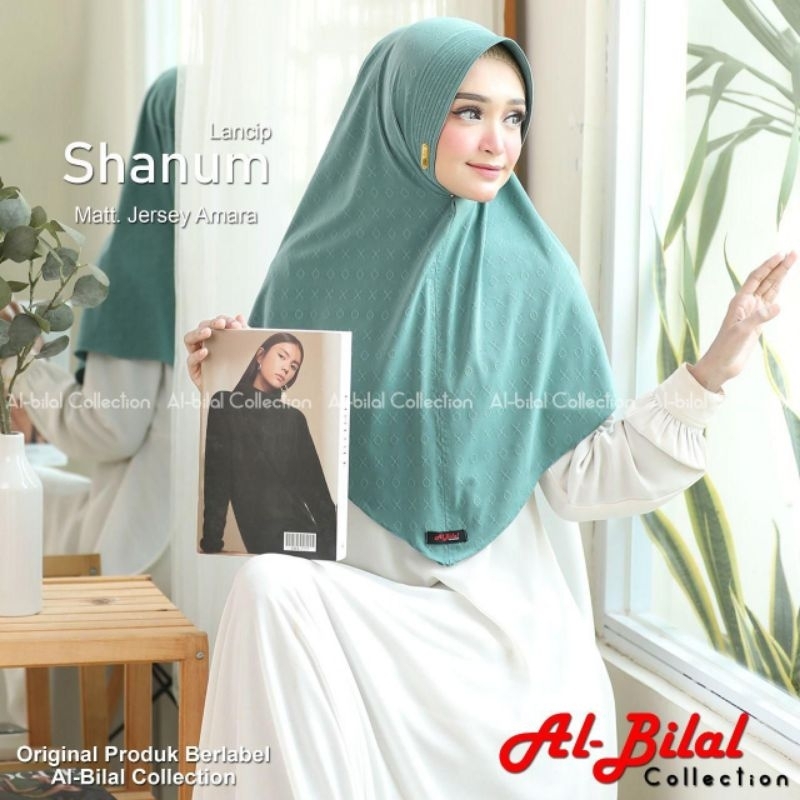 (Al Bilal Hijab) SHANUM •jilbab instan jersey amara•kerudung instan pet