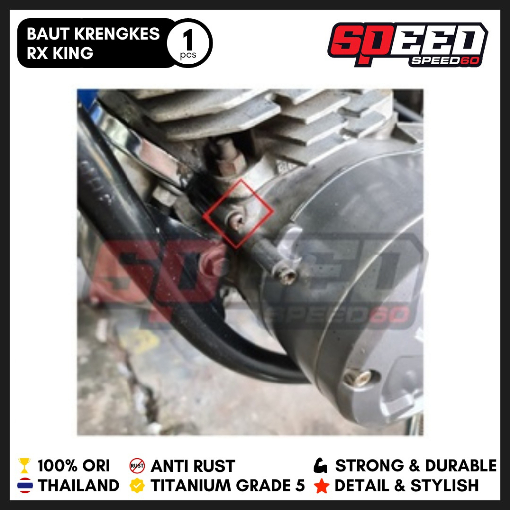 Baut Krengkes Yamaha RX King Baut Titanium Grade 5 Thailand King Nut