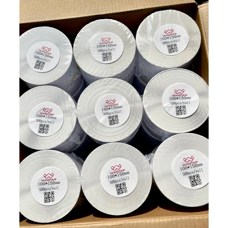 

LABEL STICKER THERMAL 100 X 150 BARCODE 100X150 UKURAN A6 RJ4