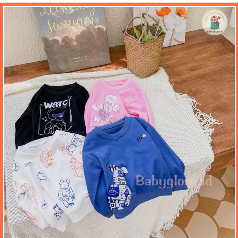 Kaos Panjang Anak Unisex Hoodie Anak Unisex Premium Import Bahan Katun Import