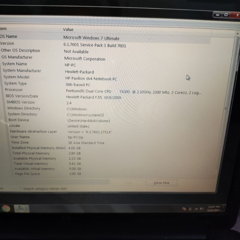 LAPTOP HP PAVILION DV4 | RAM 4/250GB | LAYAR 14&quot; | BONUS HP NOKIA