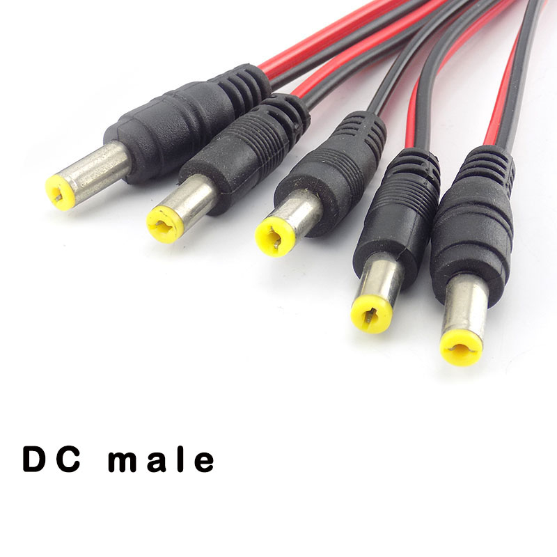 Kabel Power DC Jack Male Female Konektor Power supply Adaptor Charger CCTV Wire Cable Jek 2.1 X 5.5MM