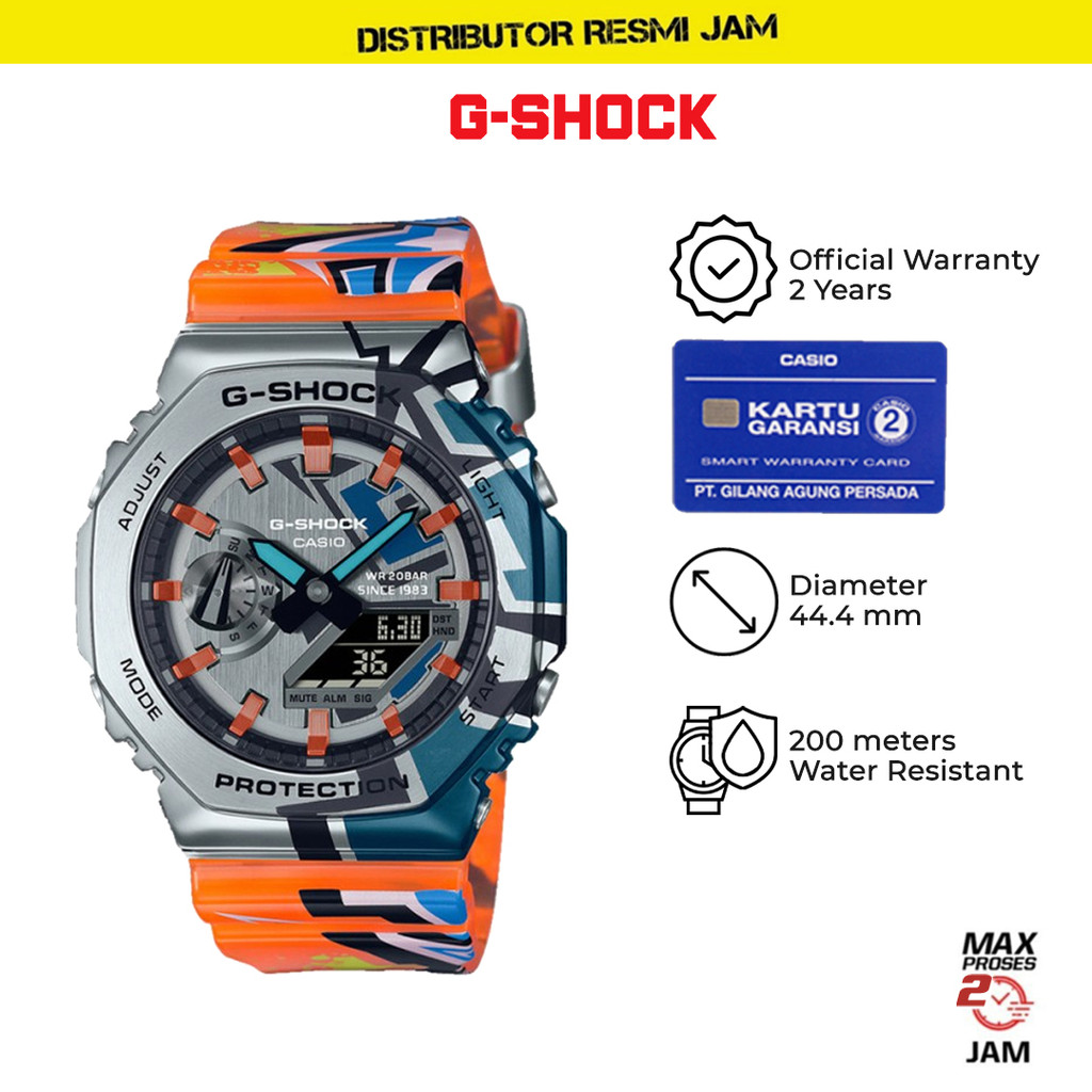 GShock GM-2100SS-1ADR GM-2100 GM2100SS GM2100 Garansi Resmi 2 Tahun