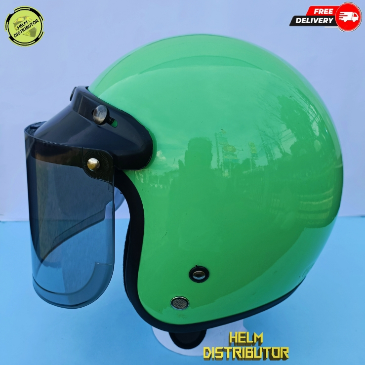 HELM BOGO DEWASA POLOS PREMIUM KACA CEMBUNG UNTUK PRIA DAN WANITA DEWASA COD