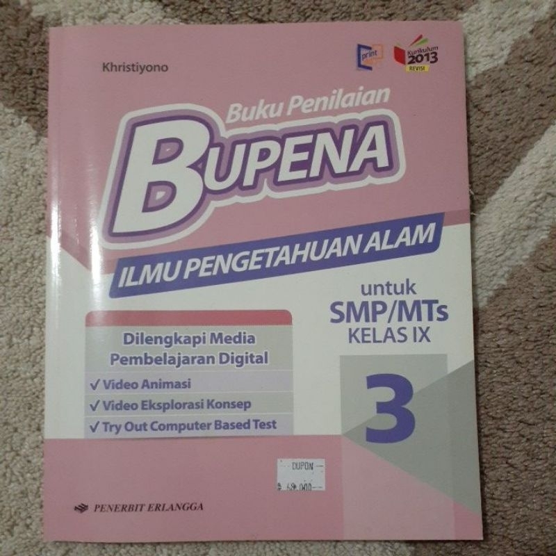 

BUPENA ILMU PENGETAHUAN ALAM (IPA) SMP/MTs kelas IX - Erlangga