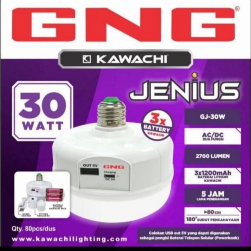 Kawachi Lampu Emergency Jenius GNG-30 Watt