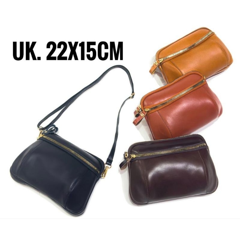 tas wanita kulit sapi asli selempang model terbaru sukaregang garut