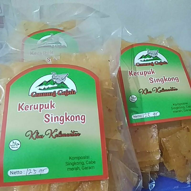 

Kerupuk Singkong Mentah khas Kalimantan cap Gunung Gajah