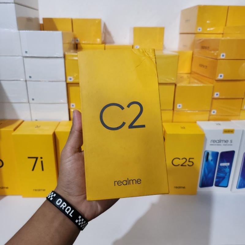 Realme C2 Dus Box Kotak Original Copotan