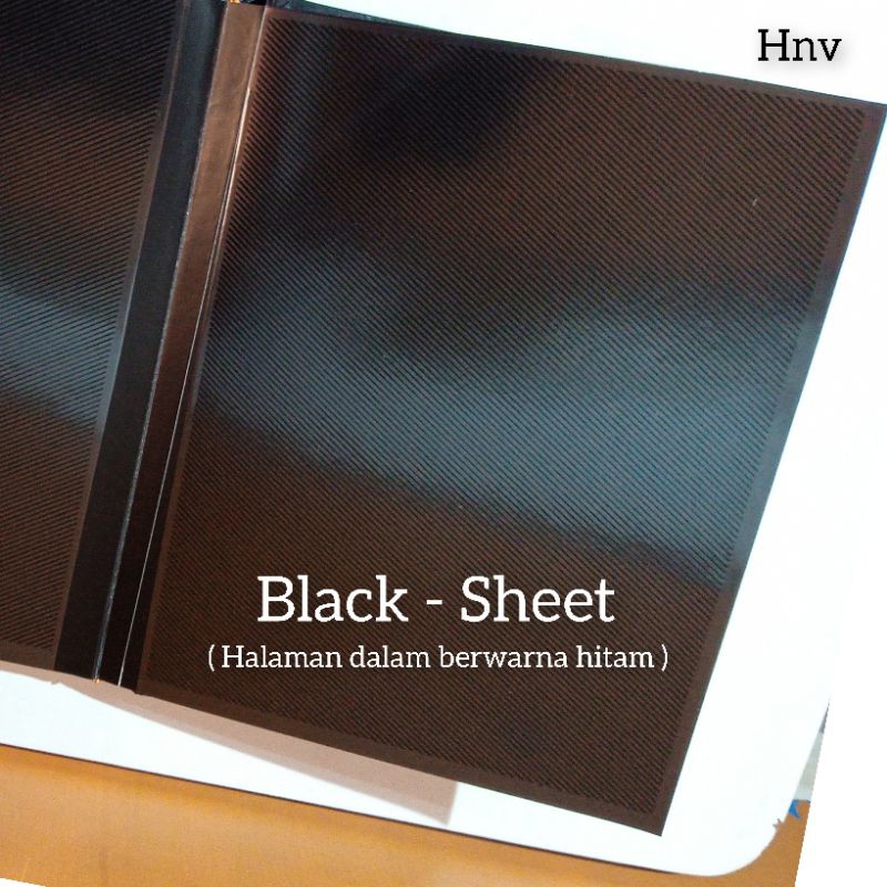 KEMASAN KARDUS - ALBUM FOTO PEREKAT MAGNETIK HITAM DLK