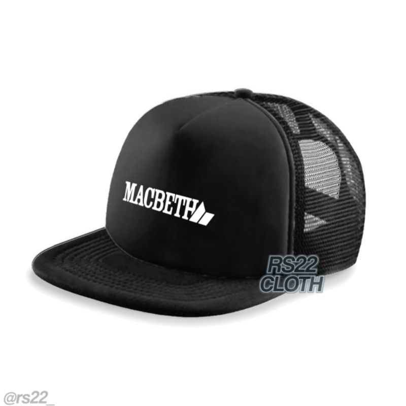 Topi trucker premium/Topi jaring snapback pria wanita MACBETH