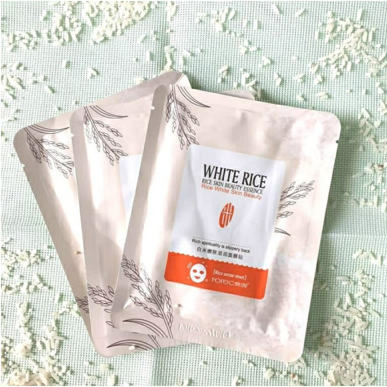 Rorec / Hchana White Rice Beauty Sheet Mask - Masker Rorec / Hchana Beras Putih