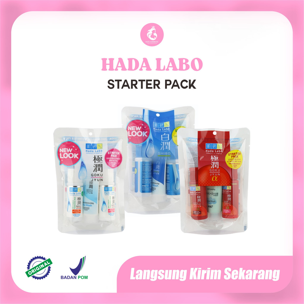 HADA LABO Starter Pack Gokujyun Shirojyun Gokujyun Alfa | paket hadalabo travel pack