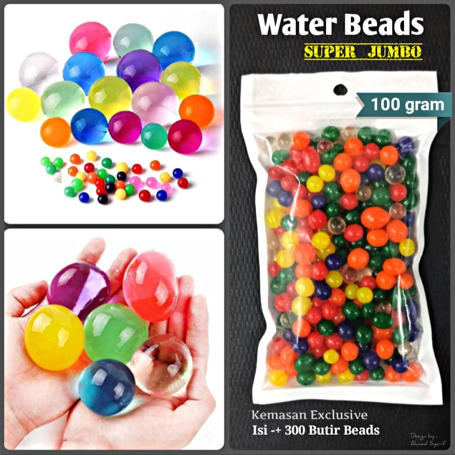 GROSIR 100 gr WATERBEADS SUPER JUMBO - HYDROGEL ORBEEZ WATER BEADS